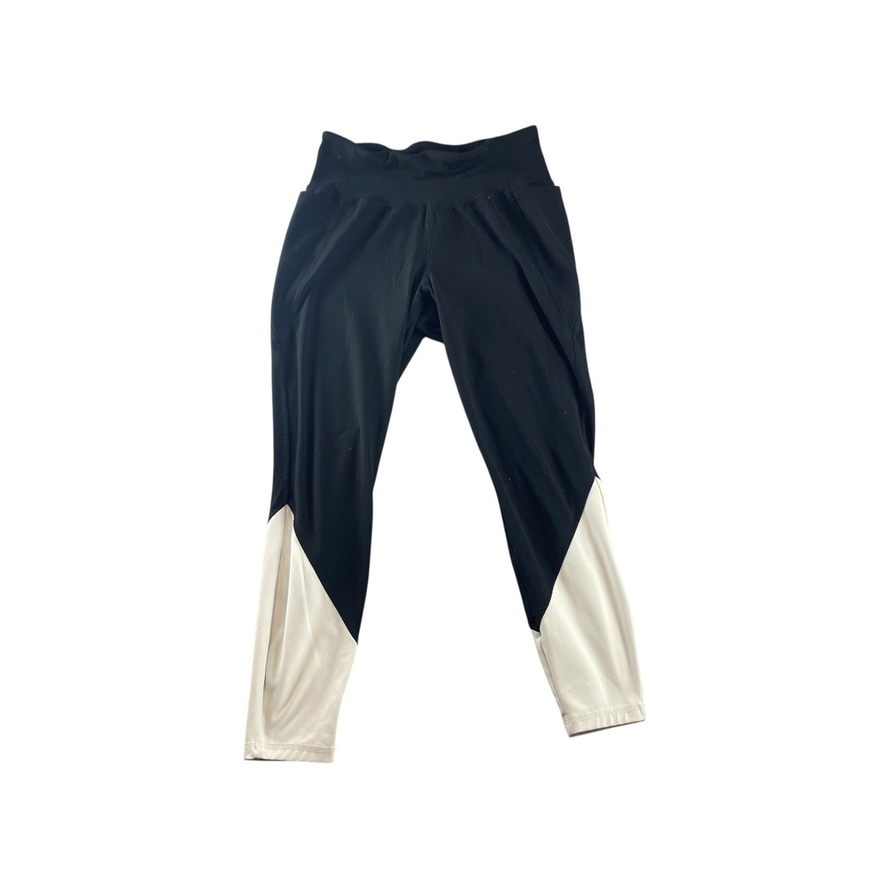 LIVI for Lane Bryant Womens 14 16 Black White 7/8 Legging Athleisure‎ Pockets
